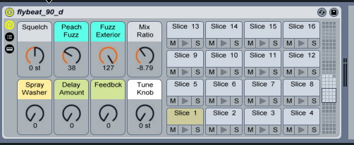 Ableton Live Peach Fuzz Controls