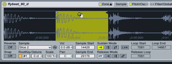 Ableton Live Slice to MIDI function