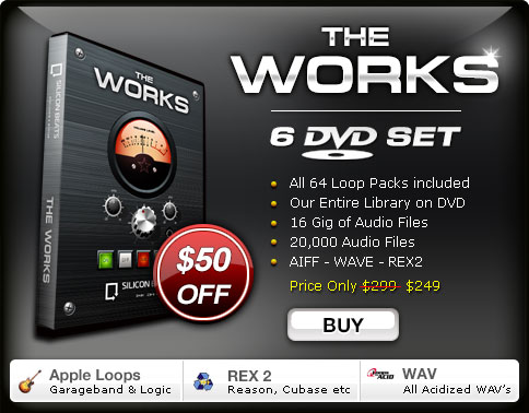 Get our entire library of Drum Loops on a DVD Set shjipped to your door.